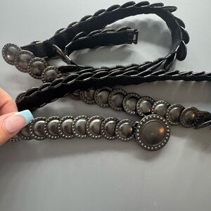 Black Studded Women's Belt